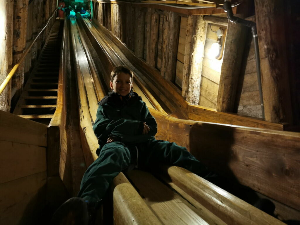 Salzbergwerk Hallstatt mit Kindern