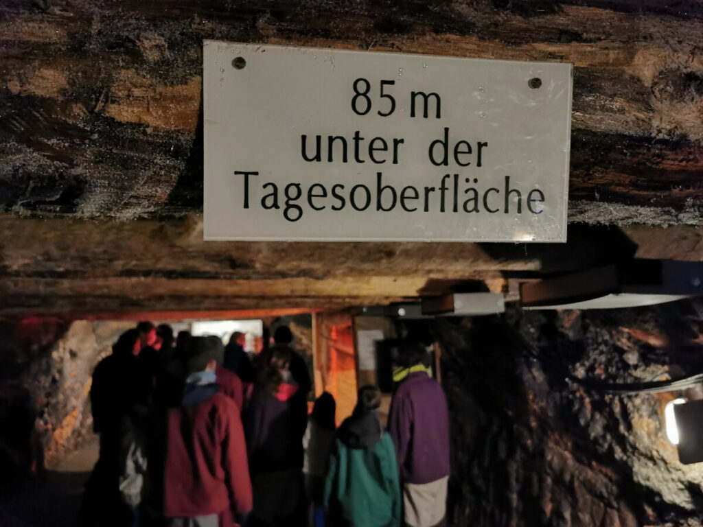 Wir kommen bei unserer Führung richtig weit hinein in den Berg!