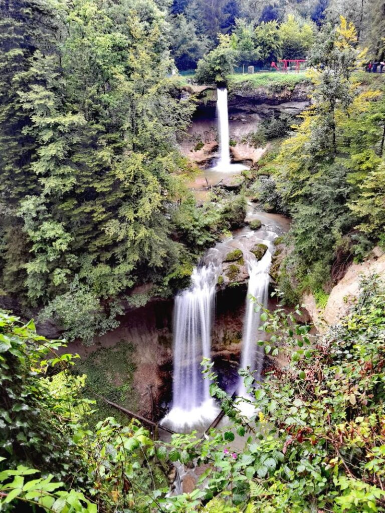Scheidegger Wasserfälle im Allgäu - das ist die Fallstufe des unteren Wasserfalls