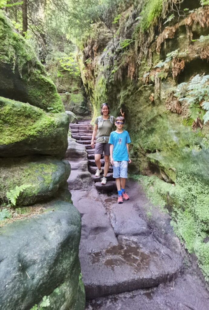 Mystische Schwedenlöcher Schlucht mit viel Grün