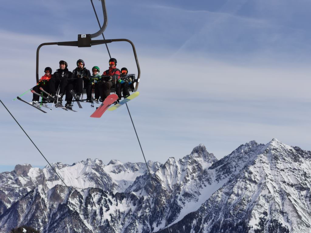 Skigebiet Brandnertal - mit der Sesselbahn zum Glattjoch