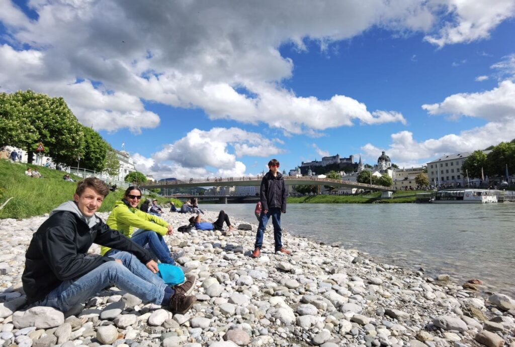 Strand Salzburg? Mitten in der Stadt an der Salzach