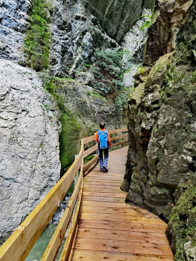 In Dornbirn wandern mit Kindern: Durch die Alplochschlucht