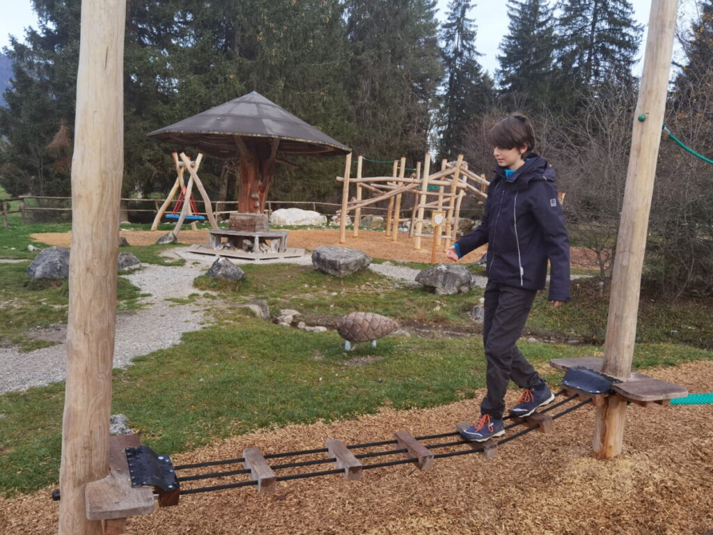 Der Spielplatz am Waldererlebnispfad zu den Wasserfällen