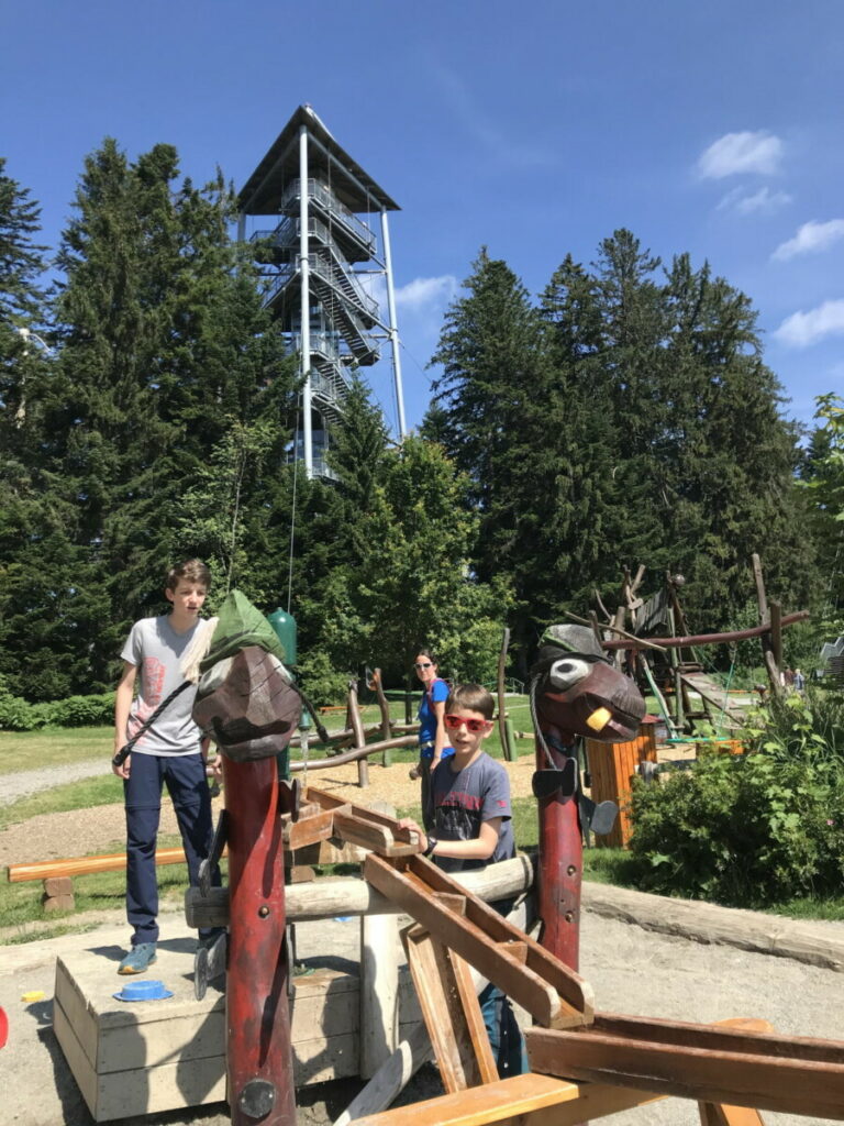 Der Wasserspielplatz beim Skywalk Allgäu