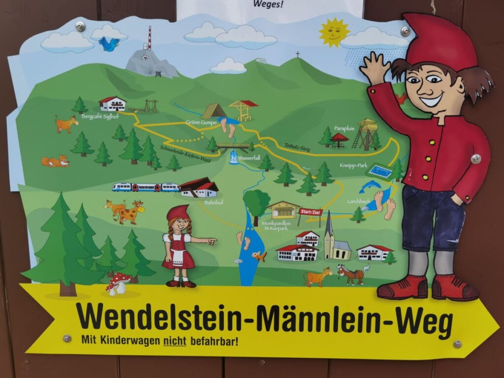 Vom Familienhotel Bayrischzell direkt zum Wandern mit Kindern am beliebten Wendelstein Männlein Weg