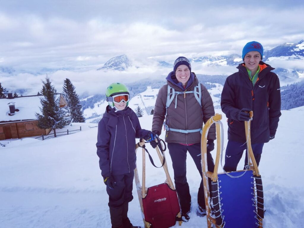Kilometerlang in der Wildschönau rodeln - perfekt für den Winterurlaub ohne Ski